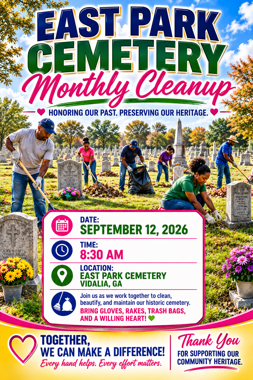 September 12--Cemetery Cleaning in Vidalia