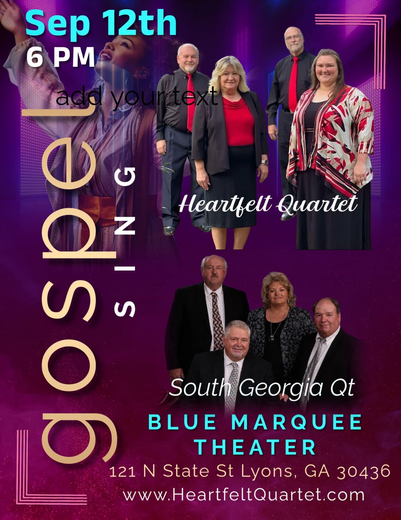 September 12--Gospel Sing in Lyons