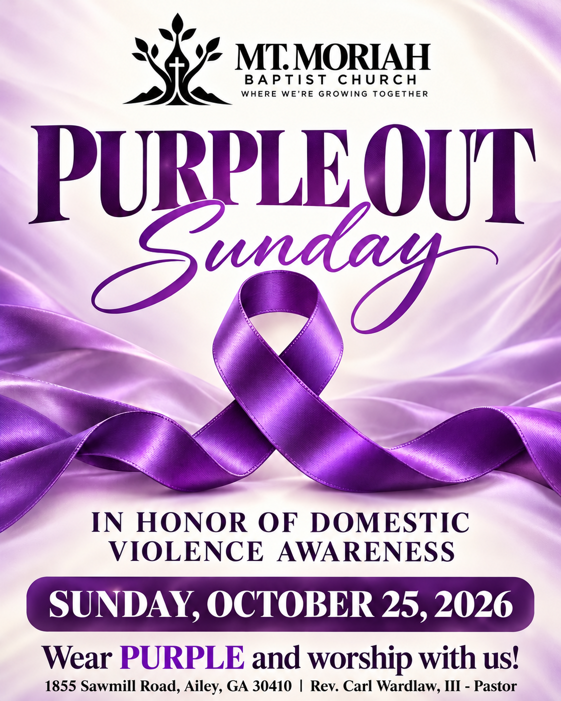 October 25--Domestic Awareness in Ailey