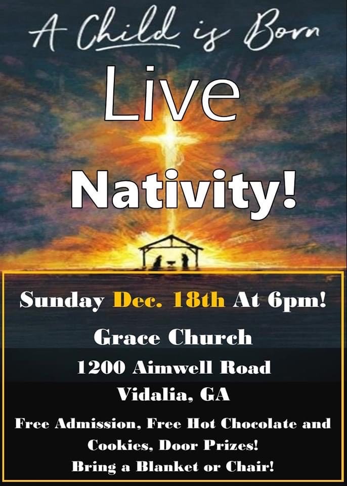 December 18--Live Nativity in Vidalia