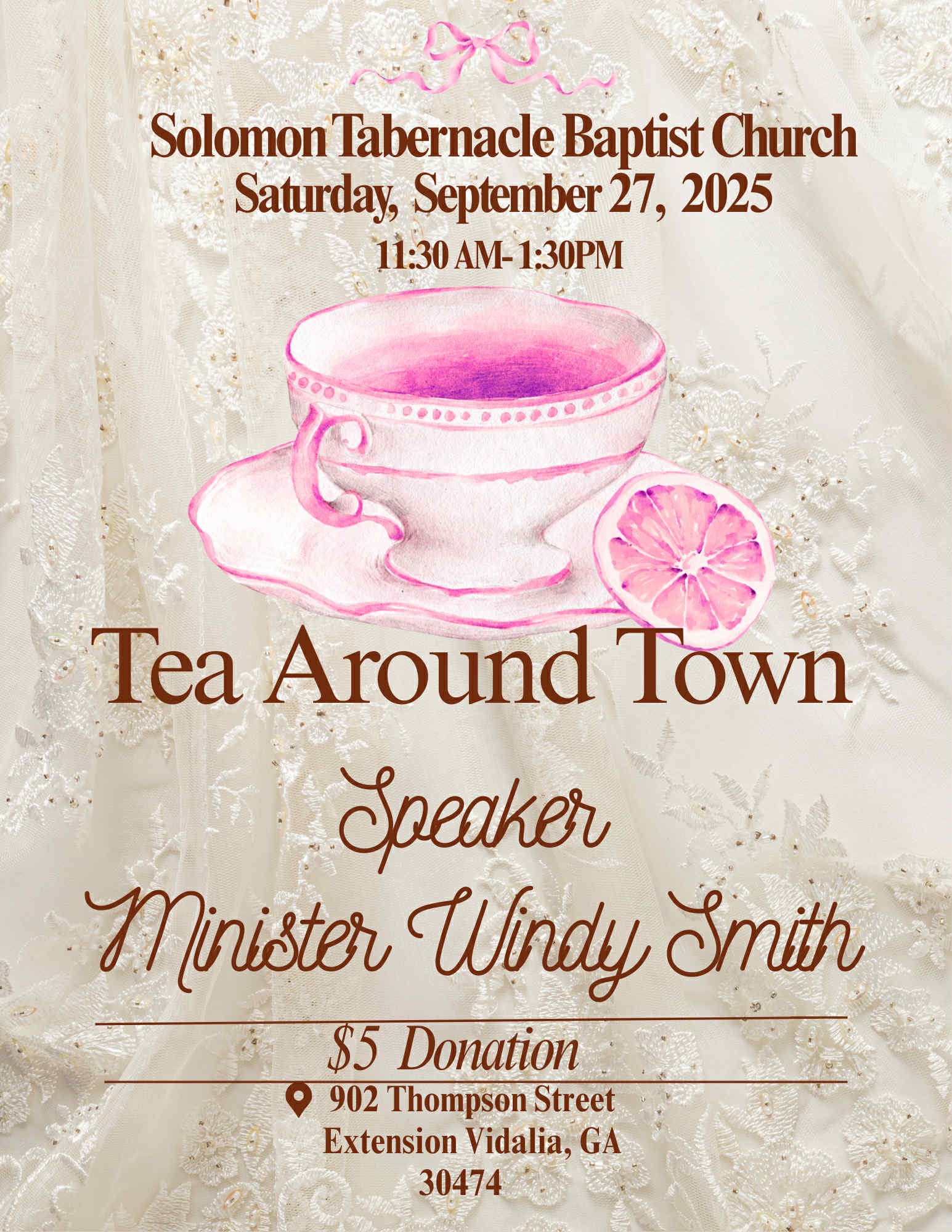 September 27--Tea Around Town in Vidalia