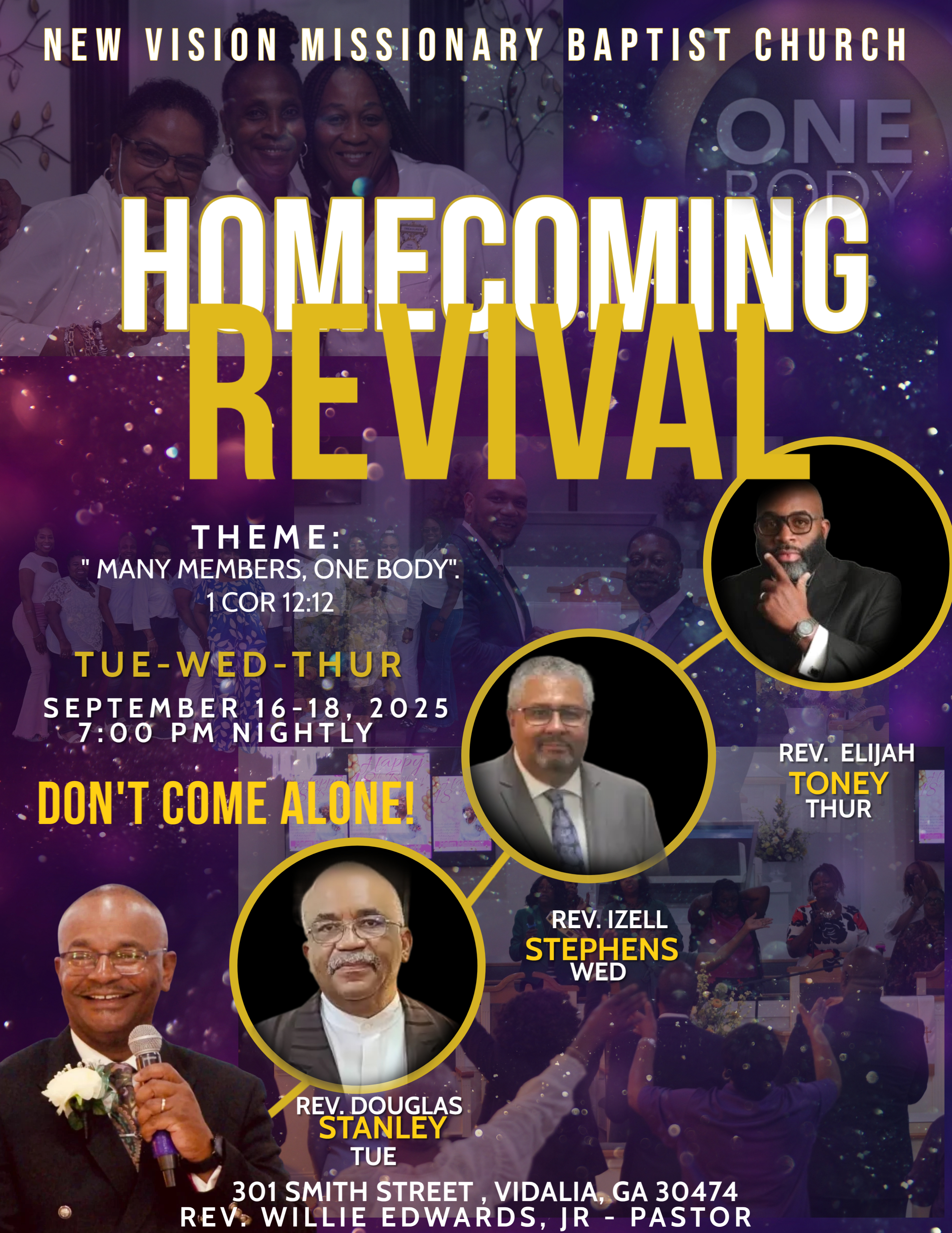 September 18--Homecoming Revival in Vidalia
