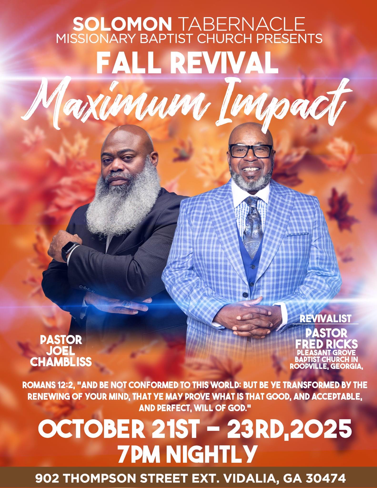 October 21-23--Fall Revival time in Vidalia