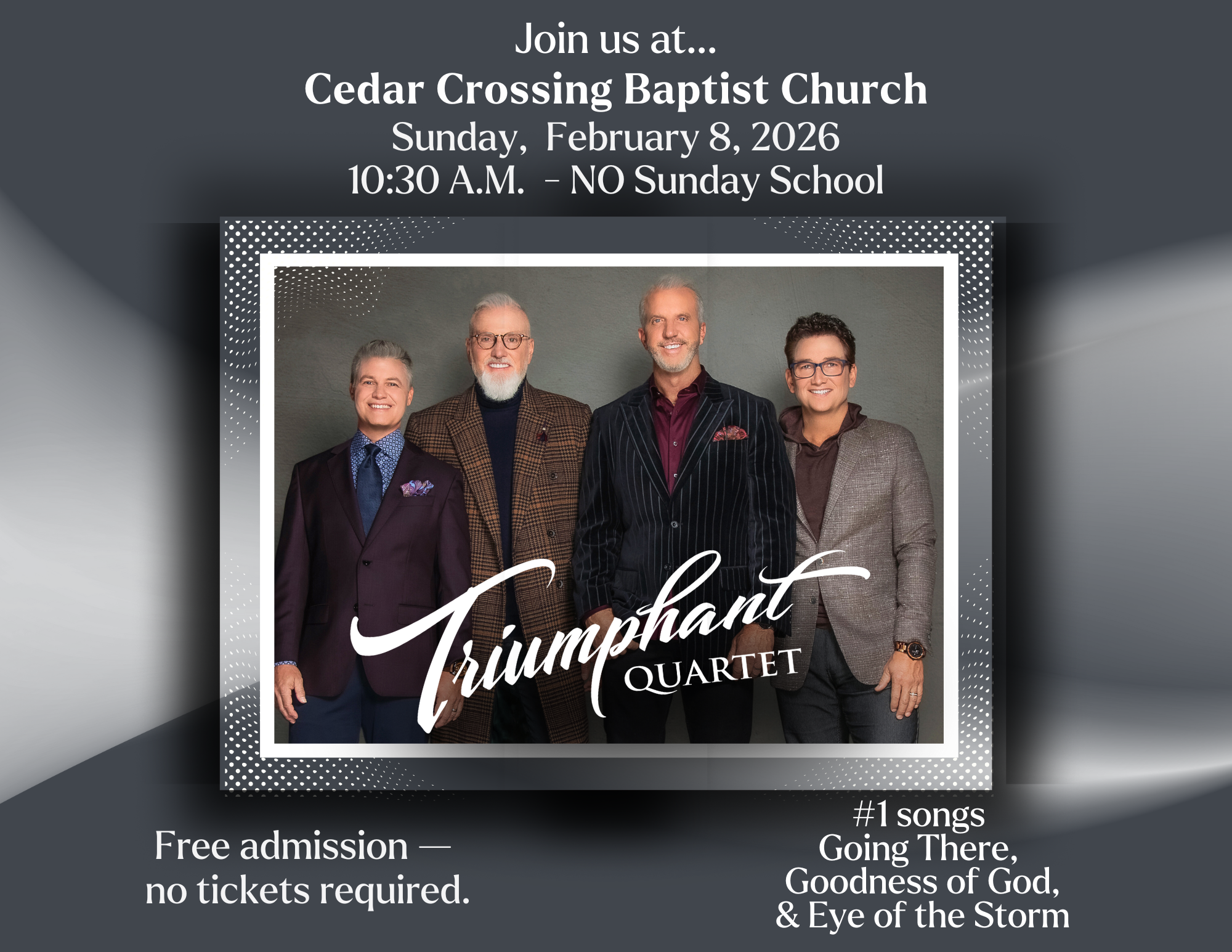 February 8-Triumphant Quartet! 