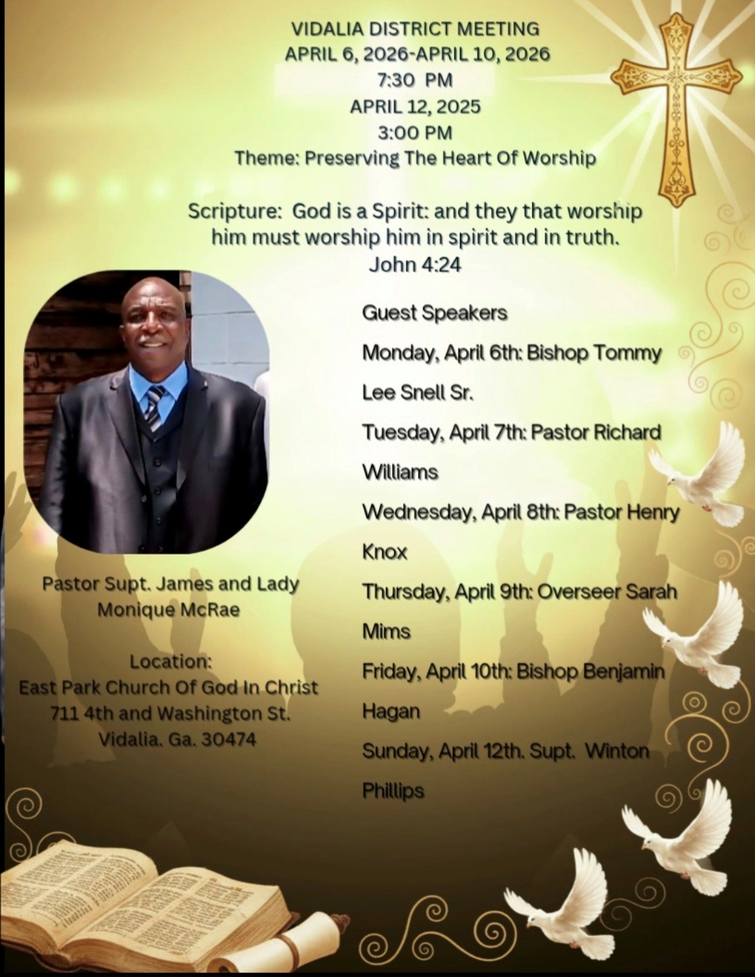 April 6-12--Vidalia District Meeting