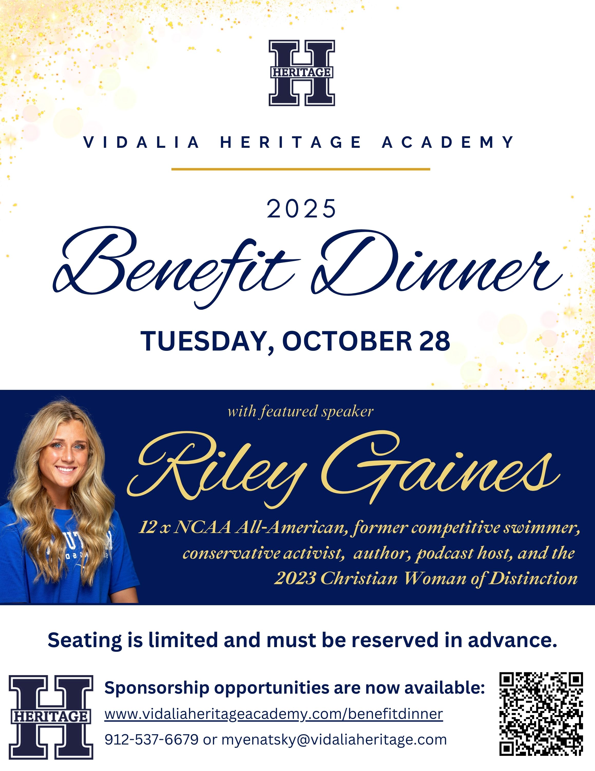 GENERAL FLYER Riley Gaines Benefit Dinner