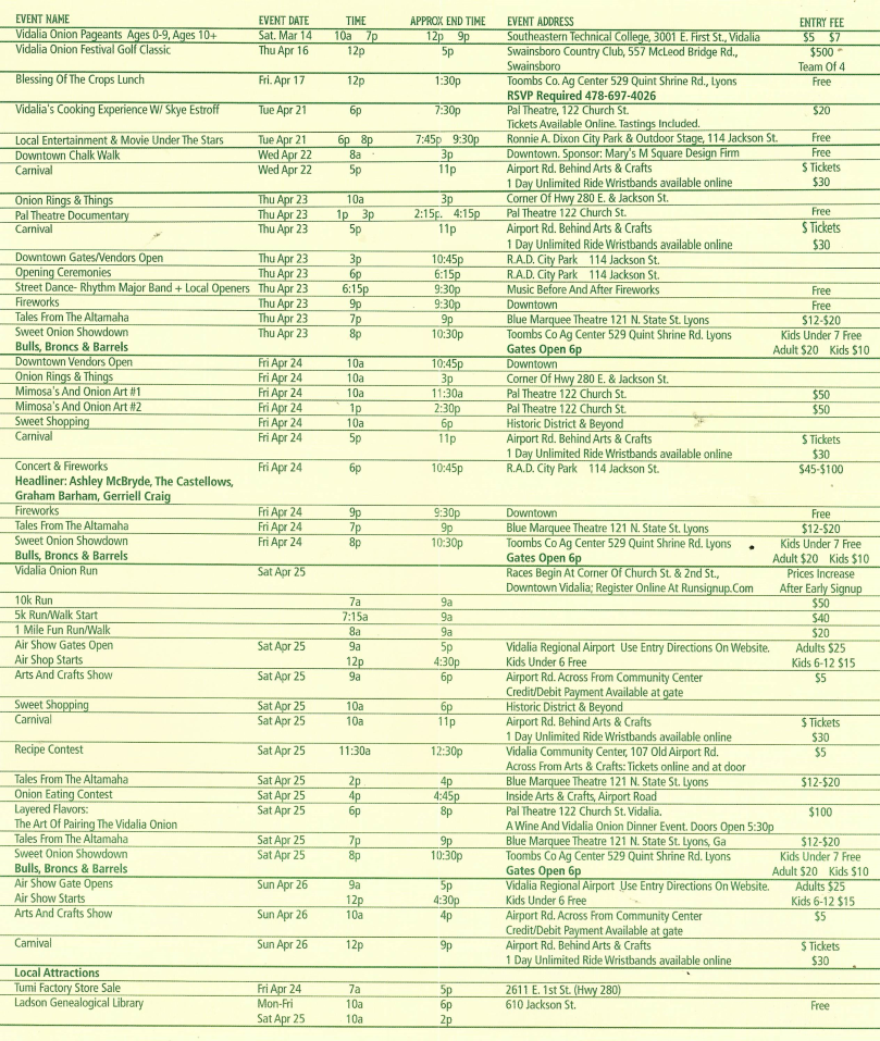 It's Onion Festival Time!