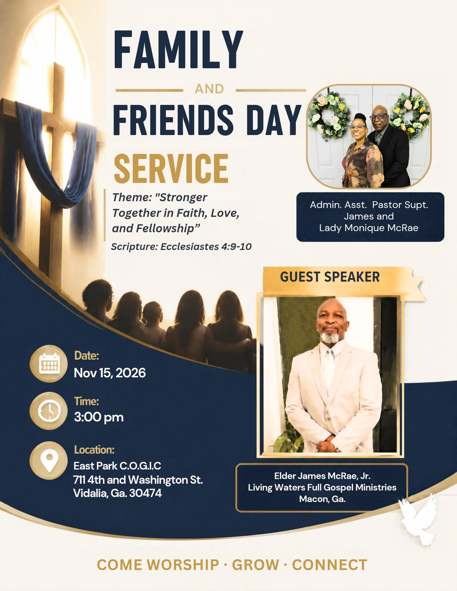 November 15--Family & Friends Day in Vidalia