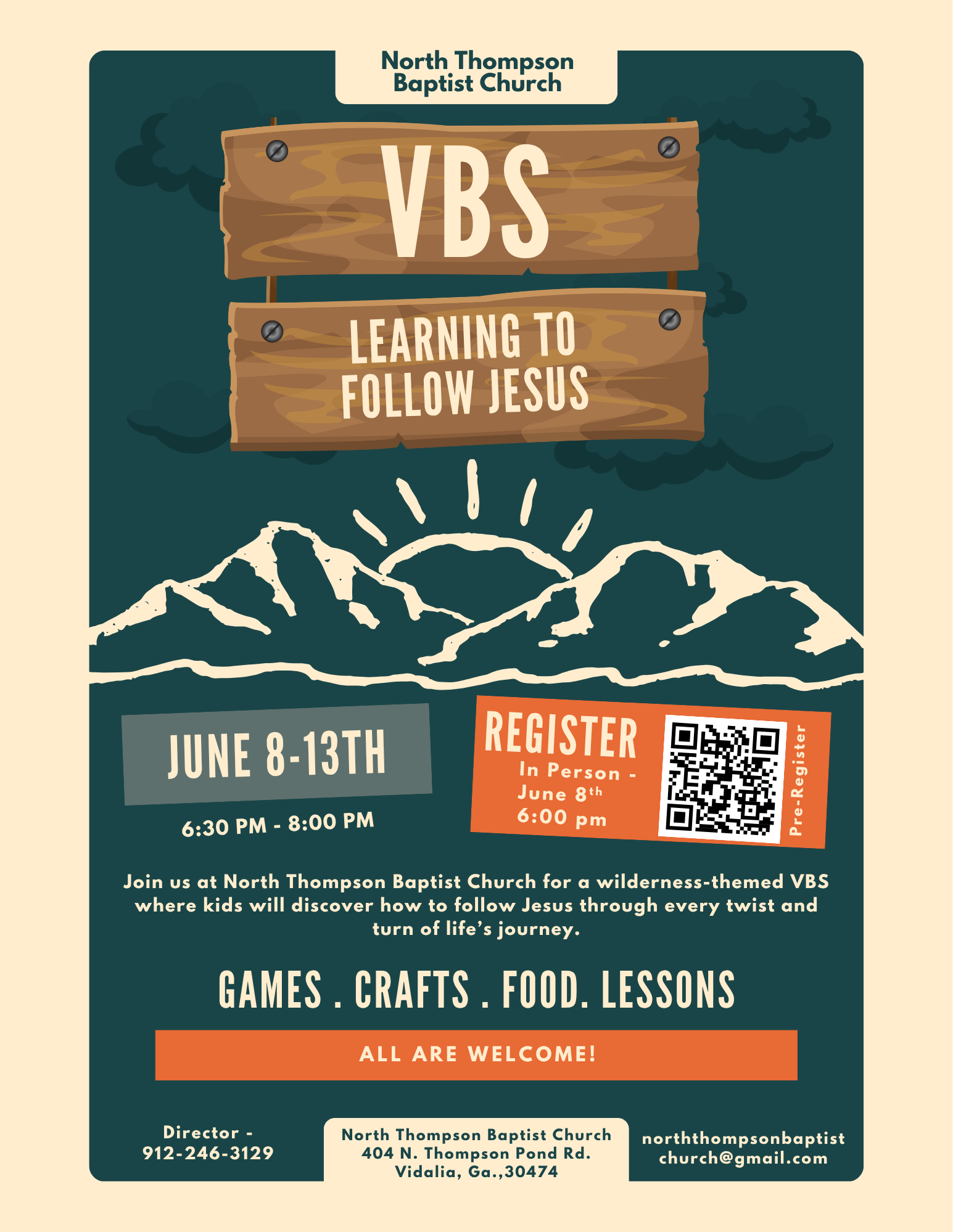 June 8-13--VBS in Vidalia