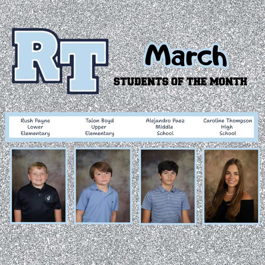 RTCA March Students of the Month