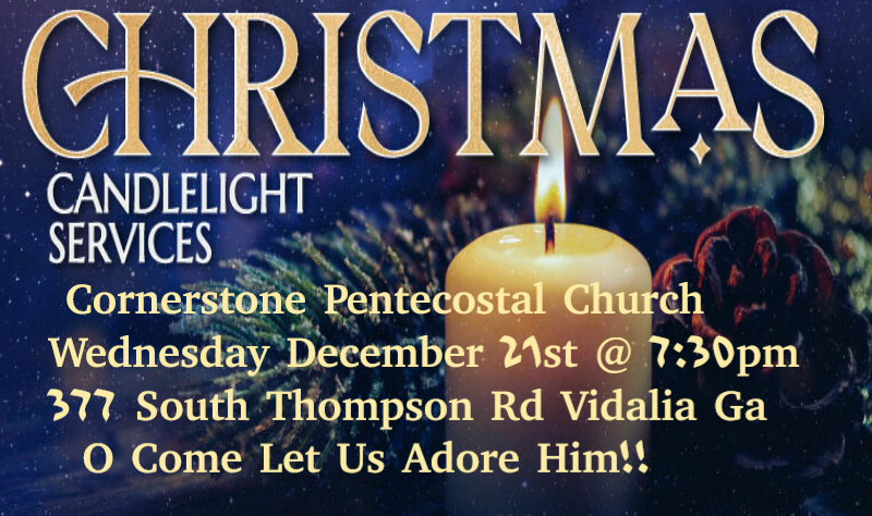 December 21--Candlelight Services in Vidalia
