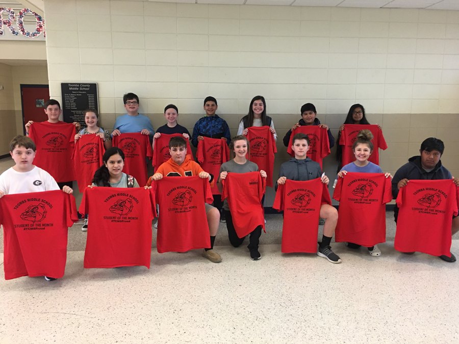 Toombs County Middle School Students of the Month